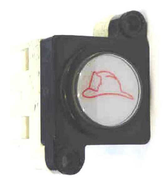 BUTTON, COMPLETE, FIRE HAT, 24 V, LED  ADAMS # ASA452A-CL-FH
