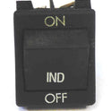 SWITCH, ROCKER, MAINTAINED, DPDT, MARKED ON-IND-0FF, CABINET USE