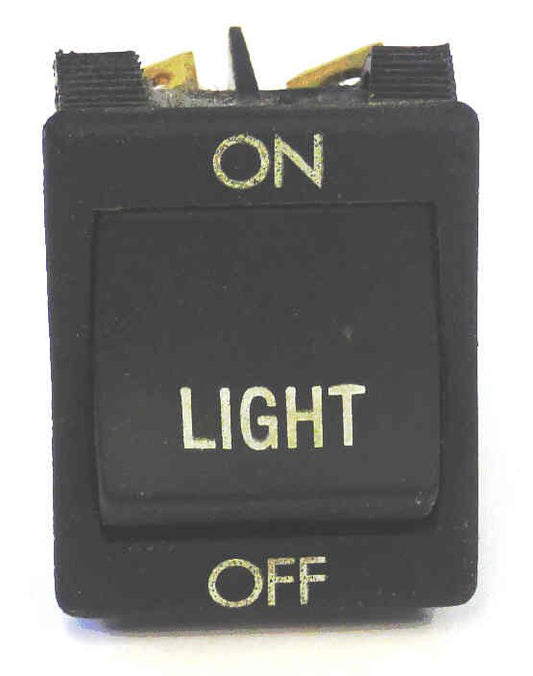 SWITCH, ROCKER, MAINTAINED, DPDT, MARKED ON-LIGHT-OFF, CABINET USE