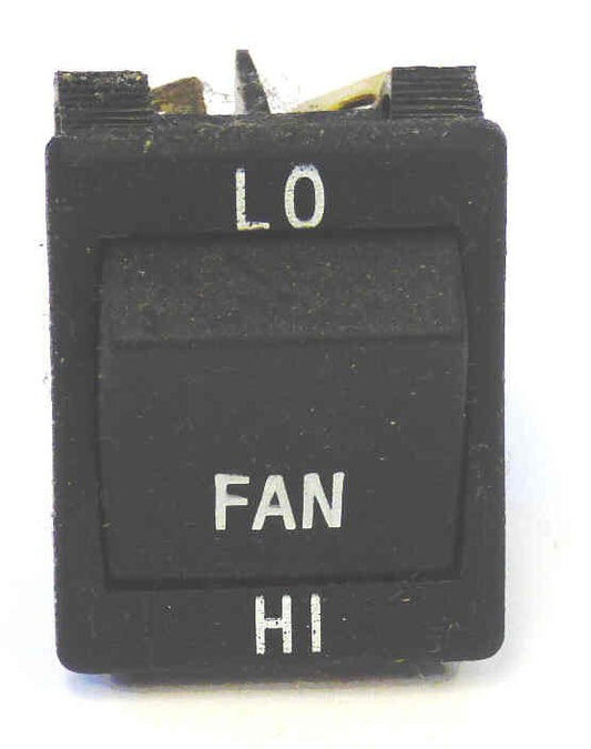 SWITCH, ROCKER, MAINTAINED, DPDT, MARKED LO-FAN-HI, CABINET USE