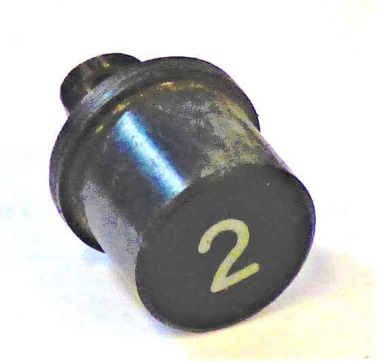 BUTTON, HI-HAT, BLACK, MARKED # 2, 3/4 DIA. X 3/4 HIGH OTIS # 323W1