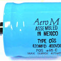CAPACITOR, CGS, 420MFD @ 400 VDC, COMPUTER GRADE, AEROM  CGS421T400V2C3PH