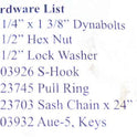 KIT, CHAIN, UNLOCKING, MANUAL DOORS PEELLE # 238002
