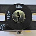 SWITCH. KEYED, STOP-RUN, CAR, ROUND BEZEL V7 FIXTURES, DOVER # 9715952