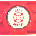 PUSHBUTTON COMPLETE, RED BEZEL MARKED CALL CANCEL DOVER # 9804444