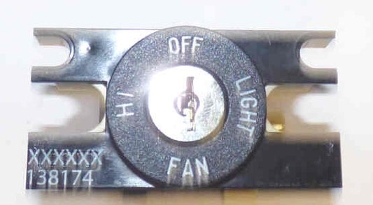 SWITCH. KEYED,2 SPEED FAN, V7 FIXTURES, H2395 KEY DOVER # 9772480