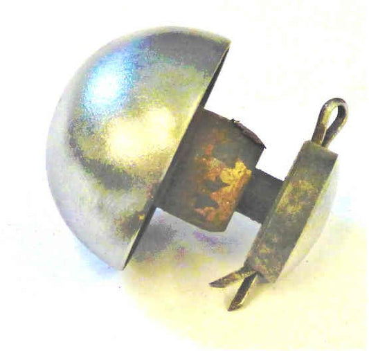 BUTTON, MUSHROOM TOP, STEEL WITH STEM, FITTING AND COTTER PIN