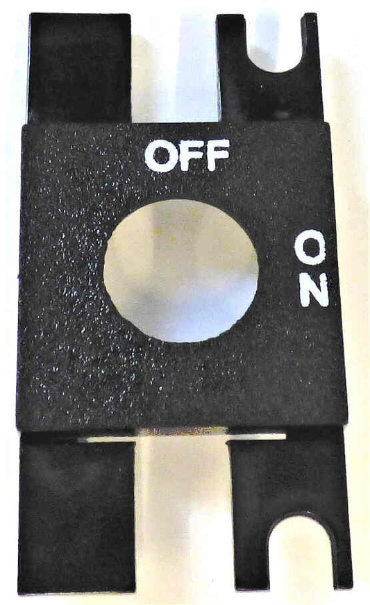 BEZEL, KEYED SWITCH, SQUARE, VERTICAL, BLACK, MARKED ON/OFF DOVER # 9822628