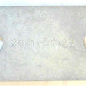 PLATE, BRAILLE, 1 1/4 SQUARE MOUNTED ON 2.25 X 1.5 BACK MARKED ZCST-0008N