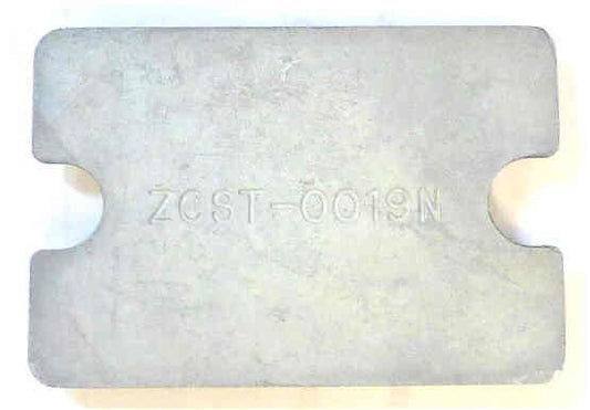 PLATE, BRAILLE, 1 1/4 SQUARE MOUNTED ON 2.25 X 1.5 BACK MARKED ZCST-0008N