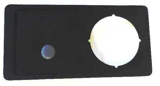 BEZEL, BUTTON WITH 1.5 SQ,  CUT OUT FOR BRAILLE MARKER, CAST METAL