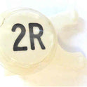 BUTTON, WHITE, ENGRAVED, BLACK # 2F DOVER # 106734