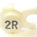 BUTTON, WHITE, ENGRAVED, BLACK # 2F DOVER # 106734