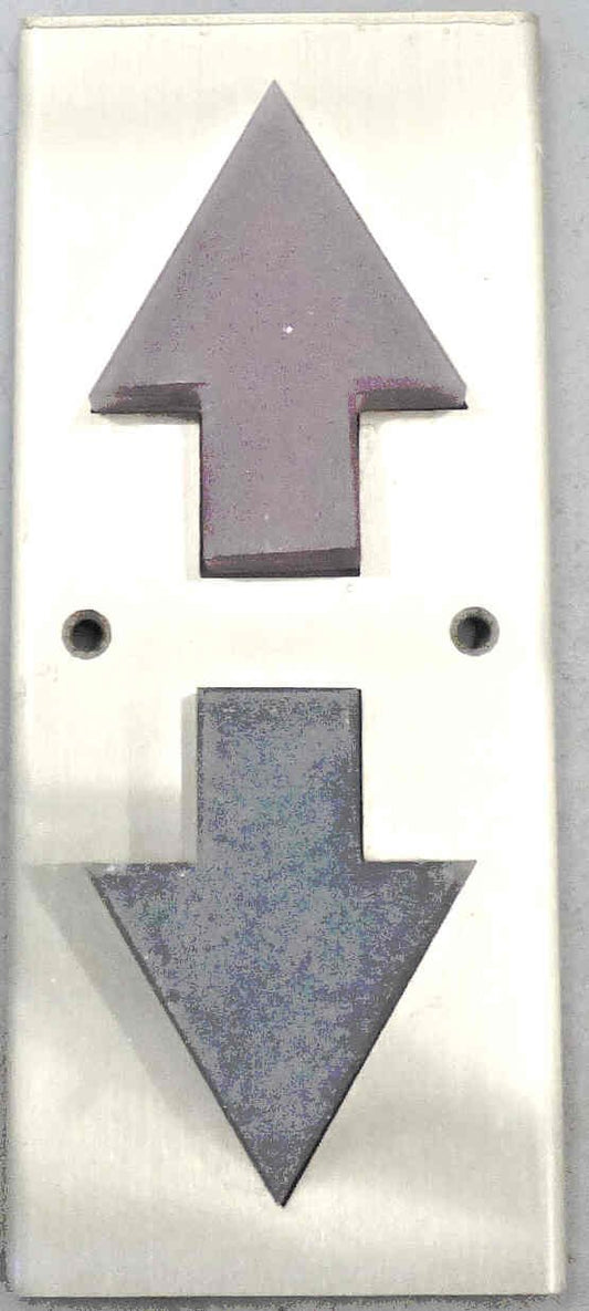 LANTERN, HALL, DIRECTION ARROWS, RED & GREEN, SS FACEPLATE 4.25  x 10
