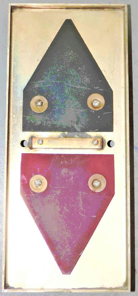 LANTERN, HALL, DIRECTION ARROWS, RED & GREEN, SS FACEPLATE 4.25  x 10