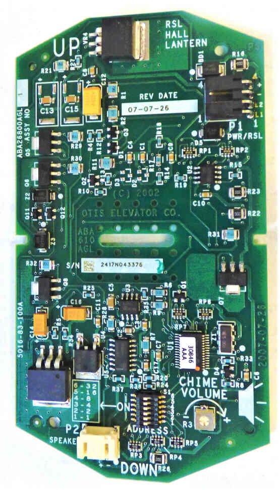 BOARD, CIRCUIT, UP/DOWN ARROW DISPLAY  OTIS # ABA26800AGLI