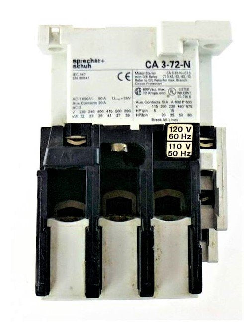 CONTACTOR, 3 POLE, 1 N.O. AUX, 72 AMP  SS # CA3-72 -N11
