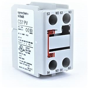 CONTACT, AUXILLARY, TOP MOUNT, 2NO CONTACTS SPRECHER & SCHUH, CS7-PV-20