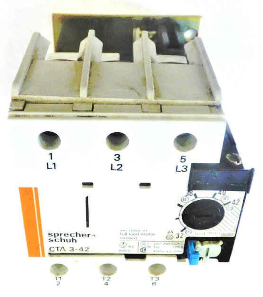 RELAY, OVERLOAD, 3 PHASE, 600VAC SPRECHER+SCHUH # CTA 3-42