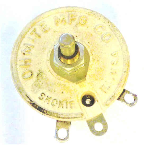 POTENTIOMETER, RHEOSTAT, 800 OHM, 50 WATT, .25 AMP OHMITE # 0325