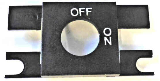 BEZEL, KEYED SWITCH, SQUARE, HORIZONTAL, BLACK, MARKED ON/OFF DOVER # 9822630