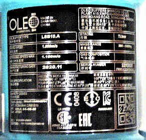 BUFFER, OIL & SPRING, RATED 1.0 M/S 370-2000K RANGE OLEO # LSB10