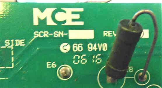 BOARD, CIRCUIT, SNUBBER HIGH VOLTAGE MCE # SCR-SN REV 2