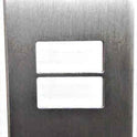 PLATE, COVER, HALL, DOUBLE, STAINLESS STEEL, WITH INSERT OTIS # AAA147NX3-SS4