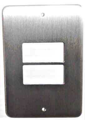 PLATE, COVER, HALL, DOUBLE, STAINLESS STEEL, WITH INSERT OTIS # AAA147NX3-SS4