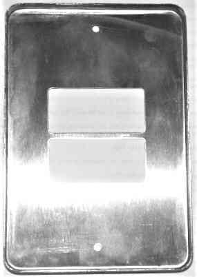 PLATE, COVER, HALL, DOUBLE, STAINLESS STEEL, WITH INSERT OTIS # AAA147NX3-SS4