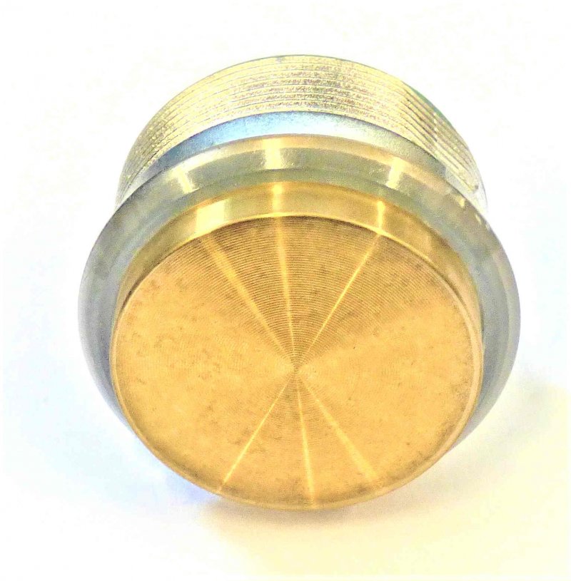 BUTTON, FLAT PROJECTING, 24V, BRASS FINISH, WHITE LED, OTIS #AAA23500CH37