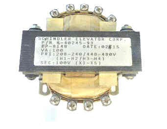 TRANSFORMER, 100VA, 208/240 440/480 PRI, 100V SEC SCHINDLER # 3-40245-93