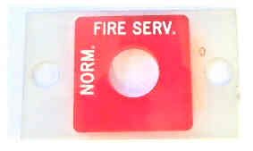 BEZEL. RED, FIRE SERVICE, MARKED NORMAL-FIRE SERVICE, VINTAGE
