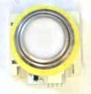 BUTTON, WHITE, BLANK WITH CONTACT BLOCK, HALO & RETAINER TKE # 9728533 & 989529