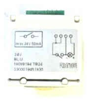 BUTTON, WHITE, BLANK WITH CONTACT BLOCK, HALO & RETAINER TKE # 9728533 & 989529