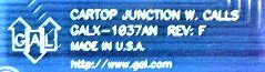 BOARD, CIRCUIT, GALAXY., LARGE CAR TOP GAL # GALX-1037AN REV F