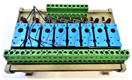 BASE, DIN MOUNT, 8 RELAY, INTERFACE USED WITH FINDER 40 SERIES RELAYS