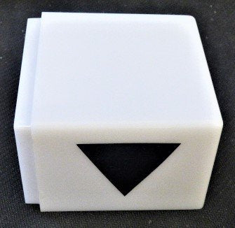 INSERT, TRAVELING LANTERN, WHITE WITH DOWN ARROW HAUGHTON