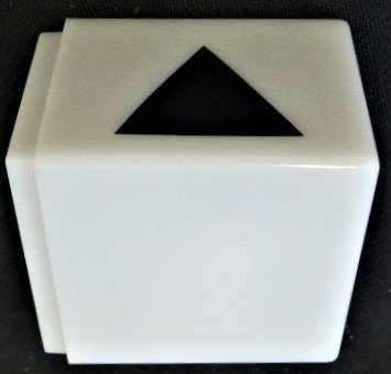 INSERT, TRAVELING LANTERN, WHITE WITH UP ARROW HAUGHTON