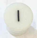 BUTTON, WHITE, TYPE 'H', MARKED # 1 IN BLACK HAUGHTON #3-40080-01