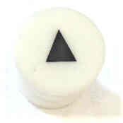 BUTTON, WHITE, TYPE 'H', MARKED ARROW IN BLACK HAUGHTON #3-40080-AB