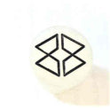 BUTTON, WHITE, TYPE 'H',  DOOR OPEN GRAPHIC IN BLACK HAUGHTON # 3-40080-__