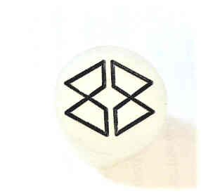 BUTTON, WHITE, TYPE 'H',  DOOR OPEN GRAPHIC IN BLACK HAUGHTON # 3-40080-__