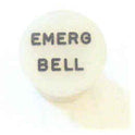 BUTTON, WHITE, TYPE 'H',  EMERGENCY BELL IN BLACK HAUGHTON # 3-40080-EB