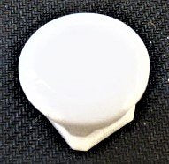 BUTTON, WHITE, BLANK, TYPE 'F' HAUGHTON # 3-19512-BL