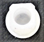 BUTTON, WHITE, BLANK, TYPE 'F' HAUGHTON # 3-19512-BL