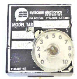 TIMER, RELAY, 120VAC, DPDT, 10 SECONDS, SYRACUSE # TAR 230A-04-1