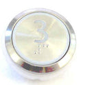 PUSHBUTTON, MARKED 3, ROUND, FLUSH, WITH BRAILLE KONE 51071091H03