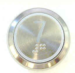 PUSHBUTTON, MARKED 7, ROUND, FLUSH, WITH BRAILLE KONE 51071091H03