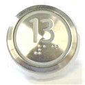 PUSHBUTTON, MARKED 13, ROUND, FLUSH, WITH BRAILLE KONE 51071091H03